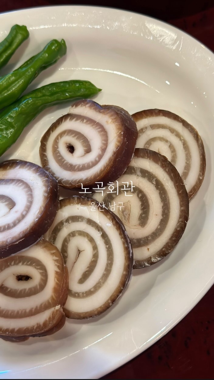 이런 비쥬얼과 맛의 돼지껍데기는 처음이야🐷

📍노곡회관
울산 남구 삼산중로131번길 35-1 1층
OPEN17:00 CLOSE22:00

돌돌이 돼지껍데기 비쥬얼 보고 다녀온 노곡회관
가브리살 맛집이라고 하니 필수로 시켜주세요.
시경씨가 민어부레 먹는 느낌이라 했는데.. 이해했구요.

멜젓밥에 꽃게찌개로 마무리 해주시면 완벽
쫜득한 돌돌이 돼지껍데기는 너무나도 제 스타일

📎 남구청점 오픈 기념으로 꽃개찌개 서비스 쿠폰 제공(네이버)

#잘먹었습니다#외식러#울산고기집#노곡회관