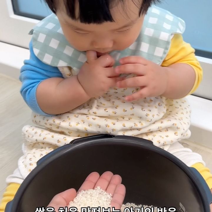 쌀 하나 만지는데도 세상 조심스럽던 쭈누
지금은 아무거나 막 불도저...ㅋㅋㅋ

#10개월쭈누 #230511