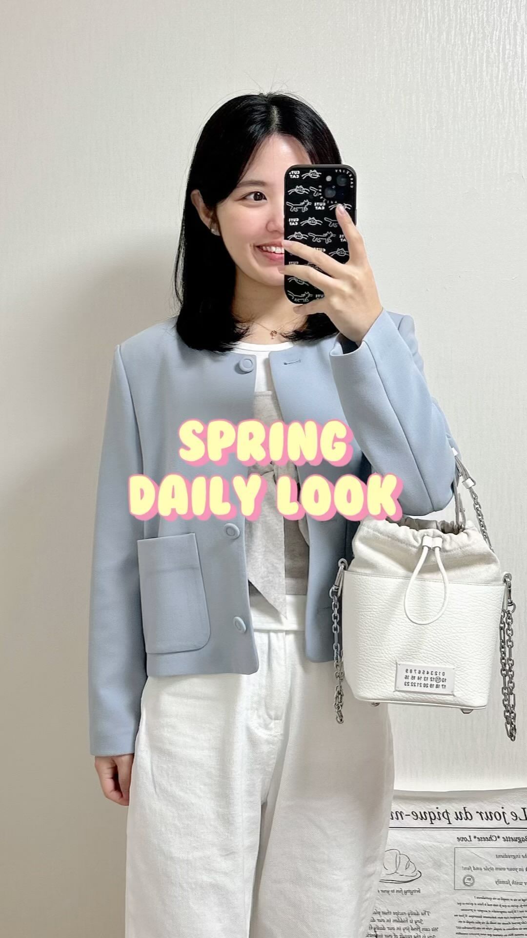봄 자켓 활용한 봄데일리룩 🩵
소라색 영롱하고 봄에 잘어울리는 컬러 같아요 🤭

자켓 @mixxo_korea 
뷔스티에 @amorosodori 
바지 @he.nique 
신발 @onitsukatigerkr 
가방 @maisonmargiela 

#봄코디 #봄코디추천 #봄데일리룩 #데일리룩 #자켓코디 #봄자켓코디 #미쏘자켓 #키작녀코디 #데이트코디 #데이트룩 #봄오오티디 #여자오오티디 #패션계정맞팔 #패션계정소통 #청바지코디 #오니츠카타이거 #메종마르지엘라버킷백 #봄코디모음 #릴스 #코디룩북 #직장인코디 #출근룩