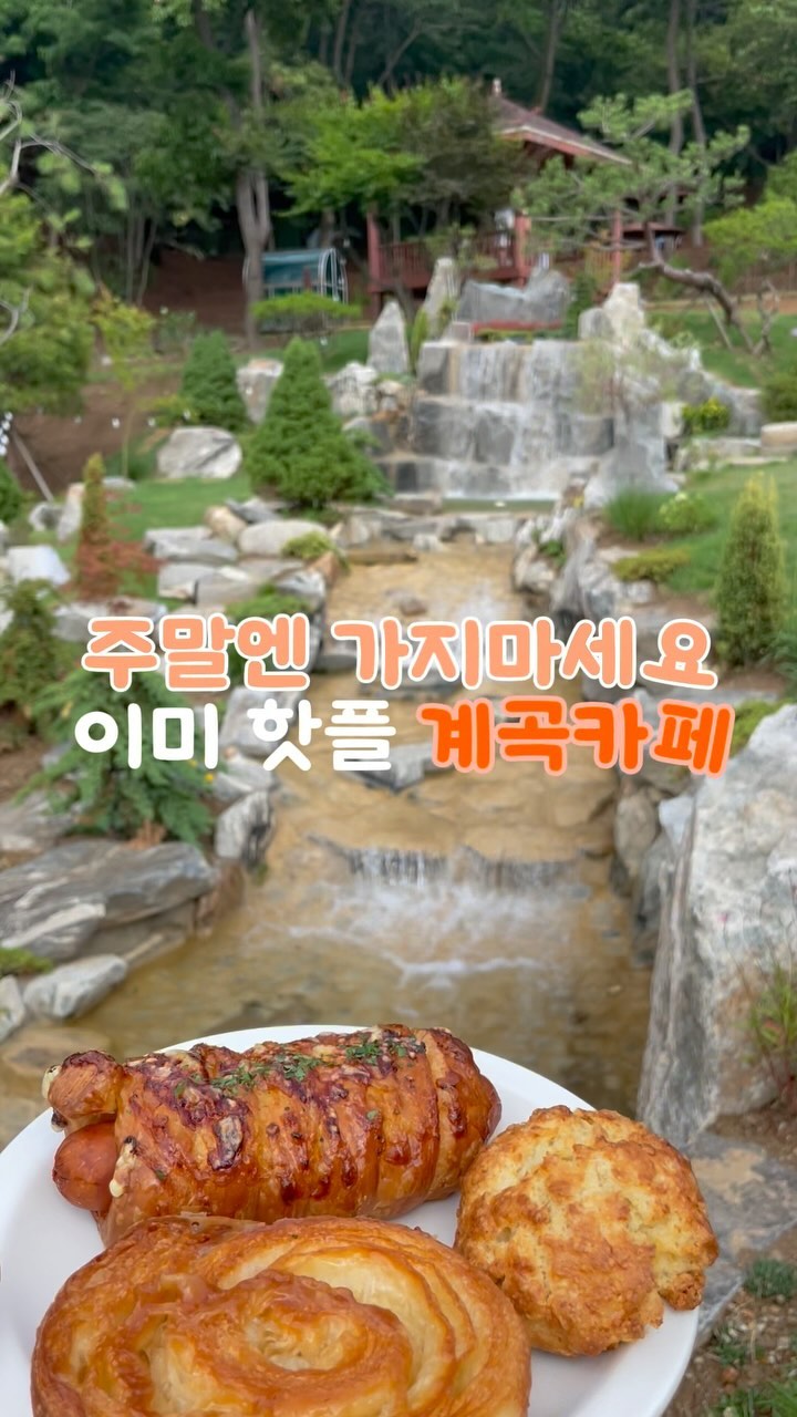 주말에 가면 전쟁이 따로 없어요😭🙄
주차전쟁 (주차공간 넓은데 자리가 없...)
자리전쟁 (야외/실내/별관 만석)
빵전쟁 (품절대란)
사람지옥 (결제하려면 줄서야...어딜가나 바글바글)

다 겪을 수 있지만 타이밍만 잘 맞추면 
힐링할 수 있는 #시흥대형카페 에요😊

계곡 물소리 듣고 싶어서 갔죠🌊
⠀
⠀
제가 갔을 땐 6월이었는데
초초초 #신상카페 라서 다녀왔죠
그런데 난리도 아니었어요🤣

심지어 주말은 순환을 위해
✔️3-4시가 재정비 시간이 있는데요
그 전에 줄섰던 분들이 줄지 않아서
직원분들이 못쉬시더라구요😭😭

(이시간에 입장은⭕️ 자리❌ 오더❌)
⠀
⠀
저희가 2시 30분쯤 도착했는데
줄도 길고 빵도 거의 다 나가서 저희 다음으로는 끝😂🤣

전쟁 중에 타이밍이 좋아서 다행이었고
빵, 음료도 다 맛있었는데
자리 잡고나서
계곡도 보고 수국도 보면서 금방 힐링됐어요😌😌😌
(지금은 수국이 있으려나 모르겠어요)
⠀
⠀
특히 #쪽파소금빵 은
4시 재정비가 끝나고 동생이 다시 달려가서 사왔는데
이때도 줄 전쟁이 있었지만
쪽파향이 은은하면서 부드러워서
너무너무 맛있었어요🥹💚
⠀
⠀
#산골수목원 
📍경기 시흥시 금화로202번길 136-2
🕙매일 10:00 - 21:00 / 매달 1번째 화요일 정기휴무
⚠️주말&공휴일 3시~4시 주문불가
🚘주차 가능(60대)
👥수용 가능 인원 약 150명 제한
👶🏻키즈 동반 가능
⠀
⠀