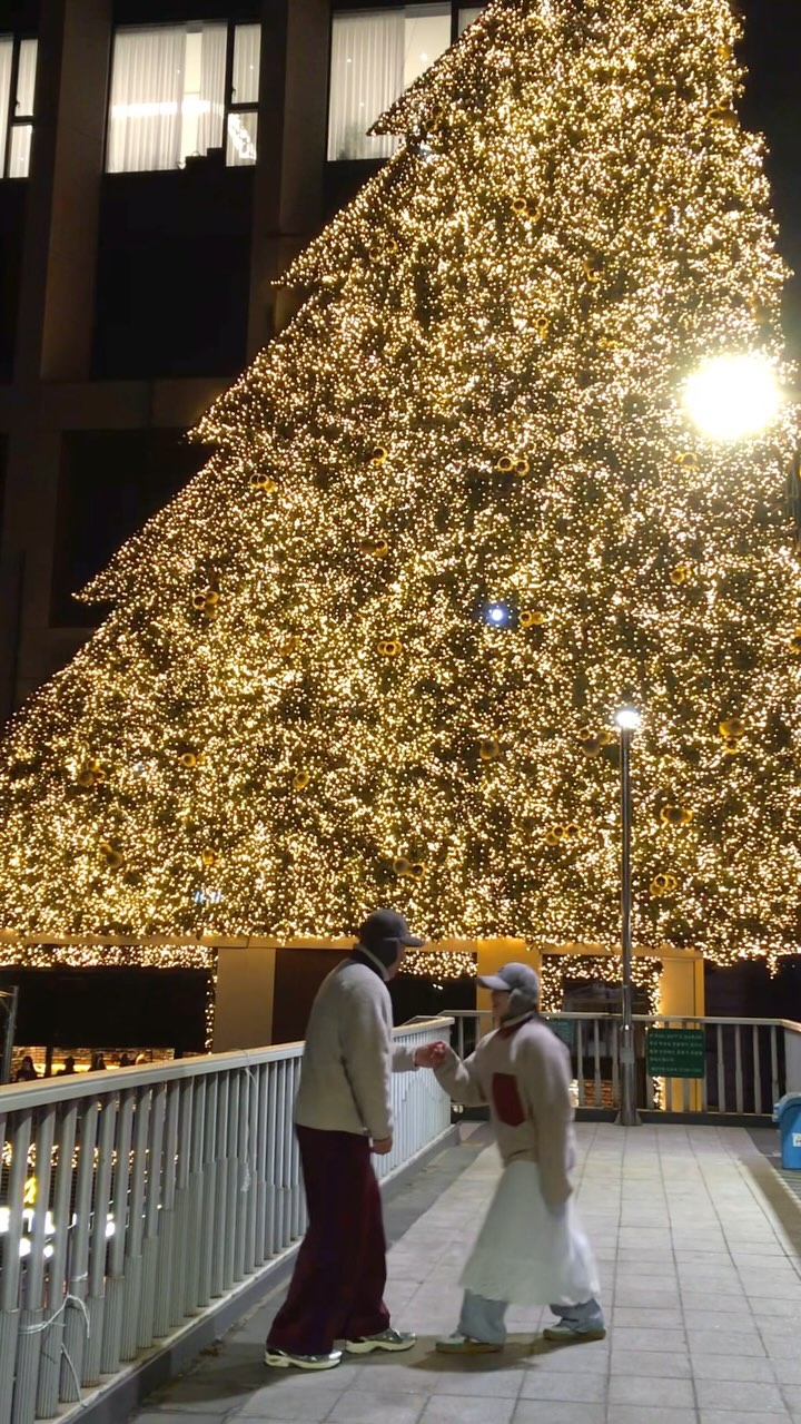 눈은 없지만 눈 부신 트리 앞에서 오빠랑✨🎄
보자마자 우와 소리 나오는 트리!!! 진짜 방방 뛰면서 좋아했다
내가 하자는 거 다 해주는 오빠 짱💛

#snowman 
#브라이틀링카페