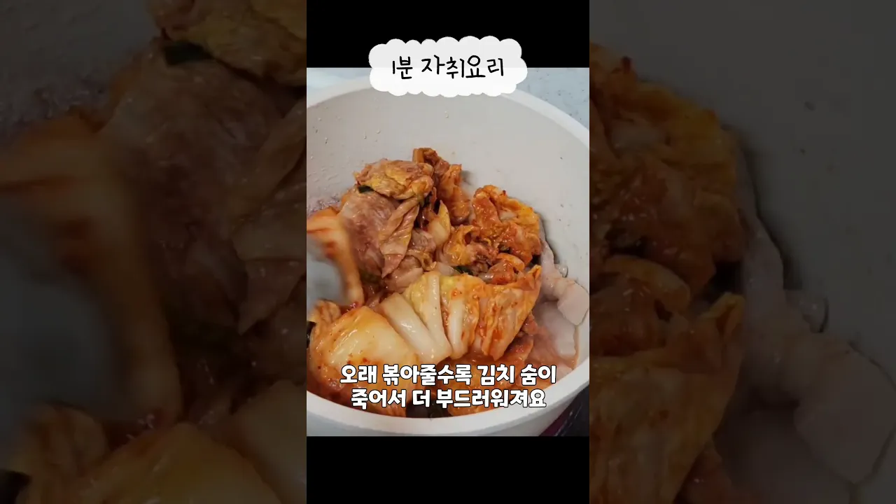 [자취 김치찌개, 간단한 김치찌개, 수라상 김치, 전라도 포기김치] #전라도포기김치 #김치찌개 #무지출챌린지 #식비아끼기 #절약