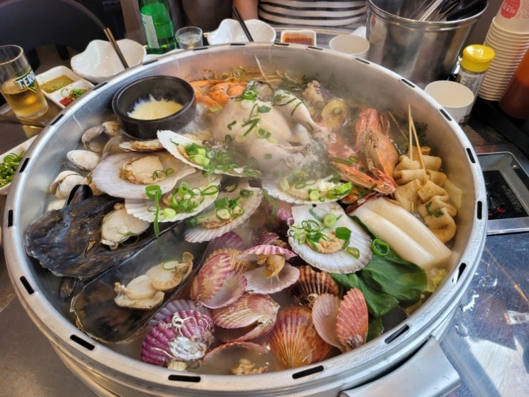 강릉 안목해변맛집 갯벌의조개 대왕조개전골 너무 맛있어요