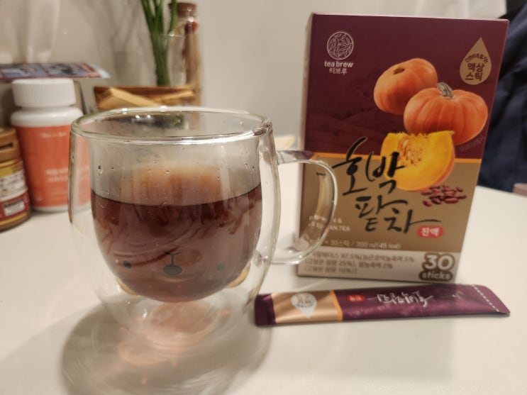 붓기 관리에 좋은 액상스틱 맥널티 티브루 호박팥차 솔직 후기