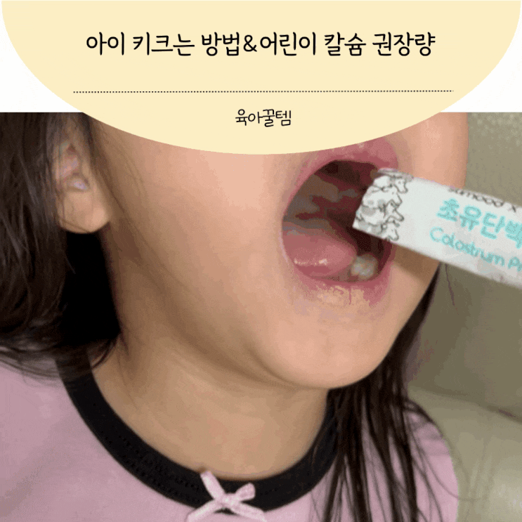 아이 키크는 방법 어린이칼슘 권장량 슬리무드 초유단백질