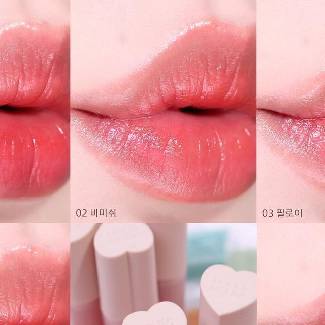 쏘잉 ssᴏɪɴɢ✨ on Instagram: "광고 광택감이 남다른 💋✨ 홀리카홀리카 하트크러쉬 베어 글레이즈 틴트 8colors 베어 글레이즈 틴트는 글로우틴트보다는 광택이 예쁘고 립글로스보다는