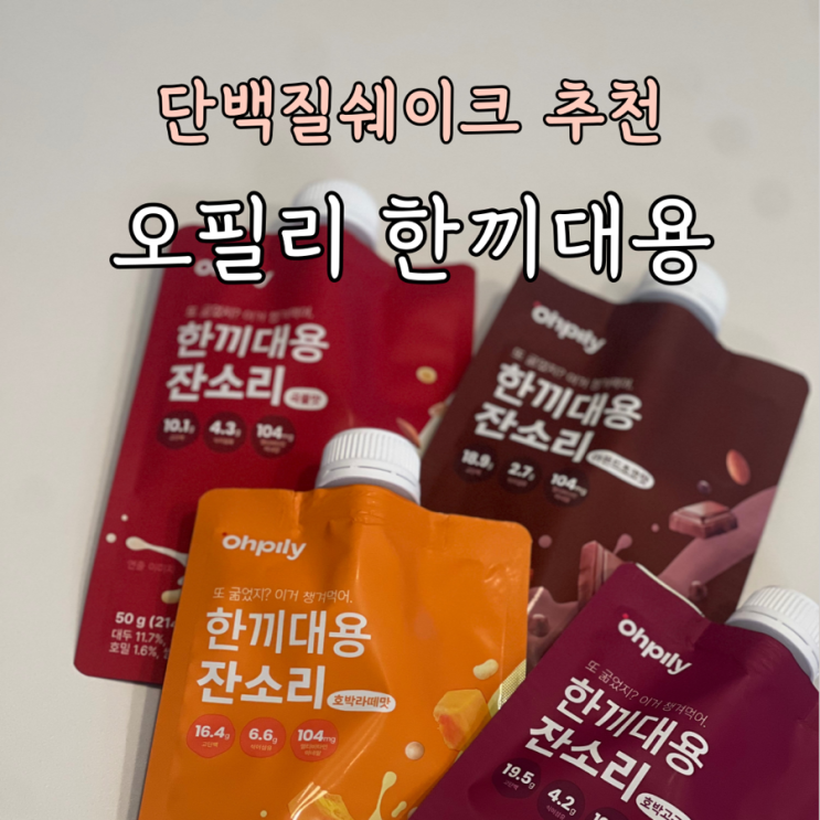 식사대용 단백질 쉐이크 추천 오필리 한끼대용 잔소리 맛 비교