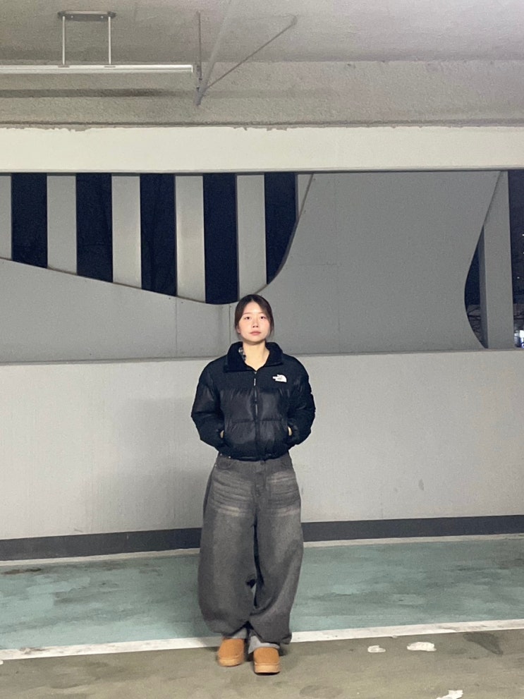 스탠다드에러 | 160cm 벌룬핏 워싱 와이드 데님팬츠 빈티지그레이 S 착용후기