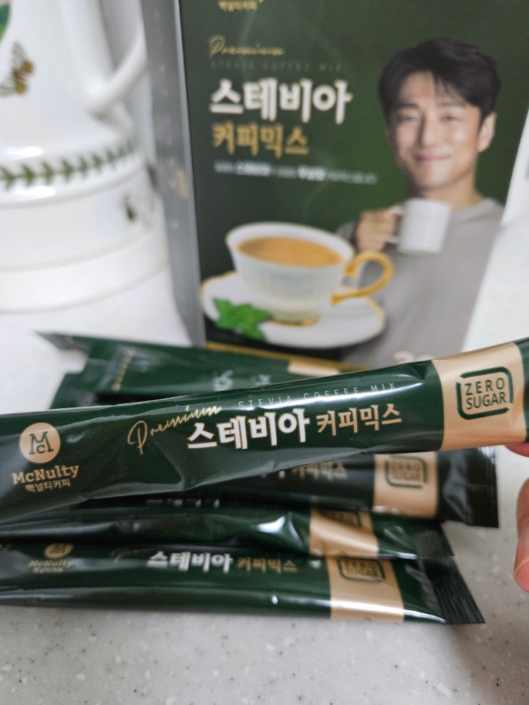 스테비아 커피믹스 설탕제로 부담없이 즐기는 맥널티 믹스커피 지진희커피 너무 좋다