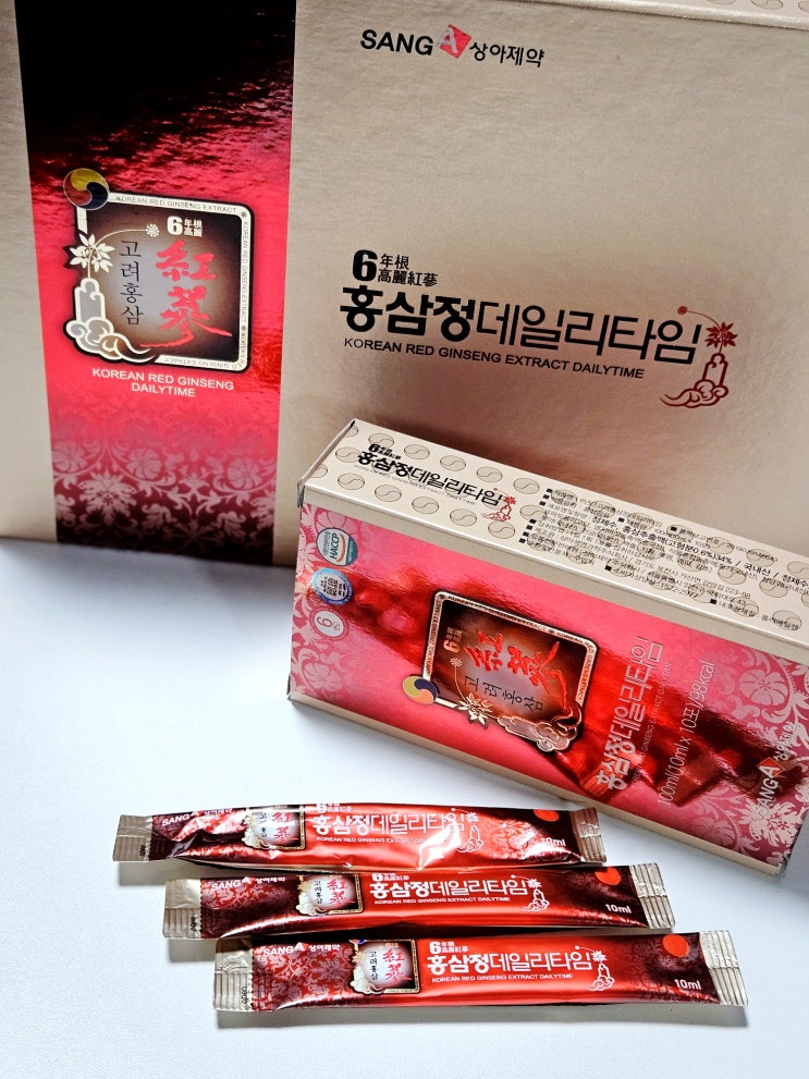홍삼스틱 설날설물 추천 ! 상아제약 6년근 홍삼정 데일리타임 피로회복