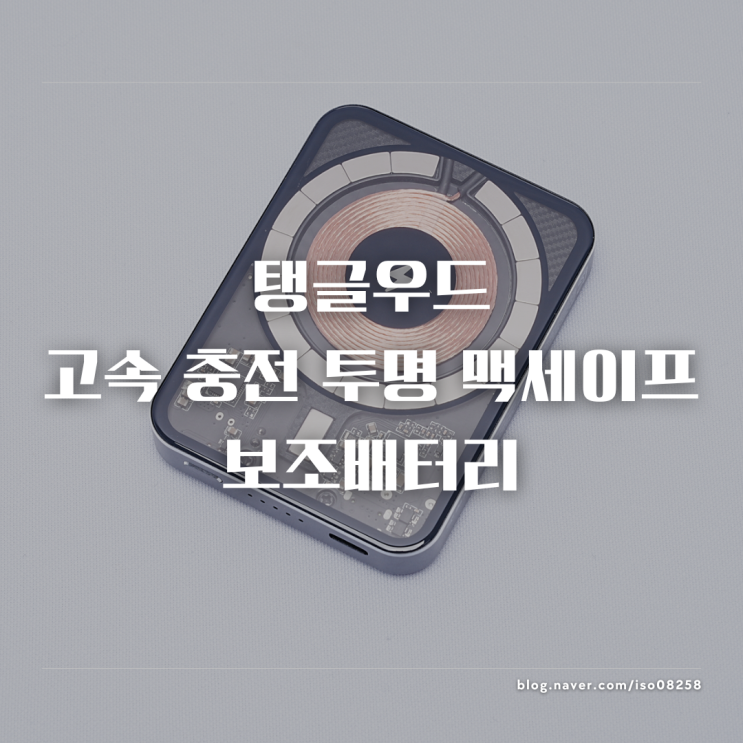 내부가 훤히 보이는 탱글우드 고속 충전 투명 맥세이프 보조배터리 리뷰