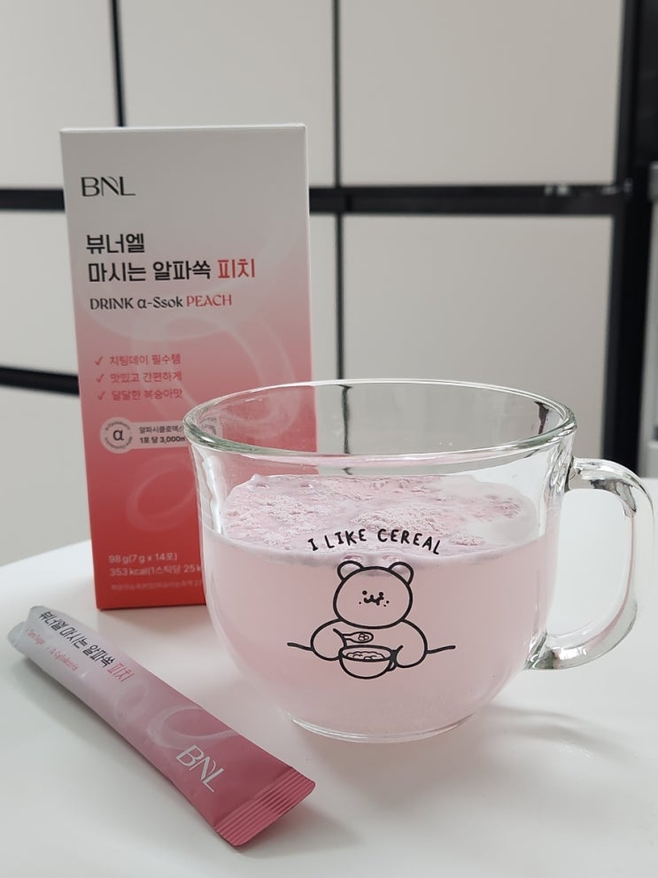 알파CD 다이어트 음료 뷰너엘 마시는 알파쏙 피치