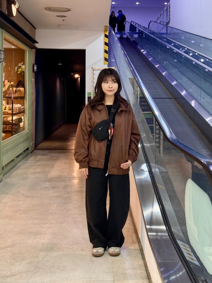 🤎스탠다드에러 87-STAN009 스탠다드 블루종 스웨이드 자켓 크랙 레드브라운 착용후기🤎 데일리템으로 찰떡코디✨