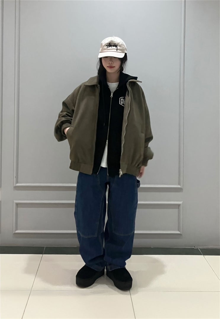 스탠다드에러 [비건 스웨이드] 블루종 스웨이드 자켓 추천