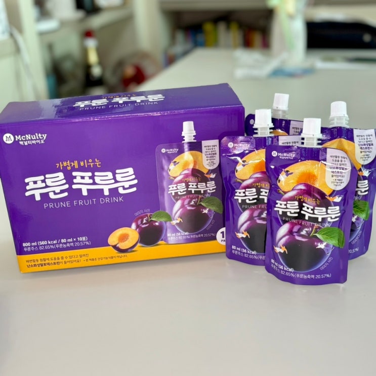 맥널티바이오 가볍게비우는푸룬푸루룬 푸룬건자두 효과좋은 푸룬주스 먹는법 효과 후기