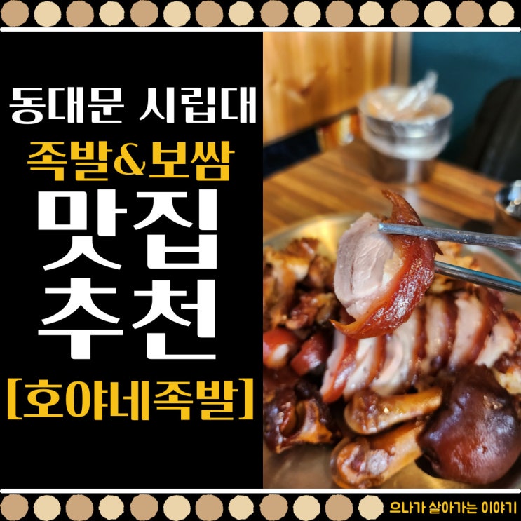 [시립대 족발 맛집] 탱글탱글 콜라겐 수혈이 필요할 땐? - 호야네 족발 (동대문점)