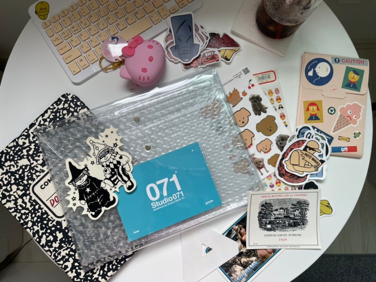 스튜디오071 버블 아이패드파우치 투명