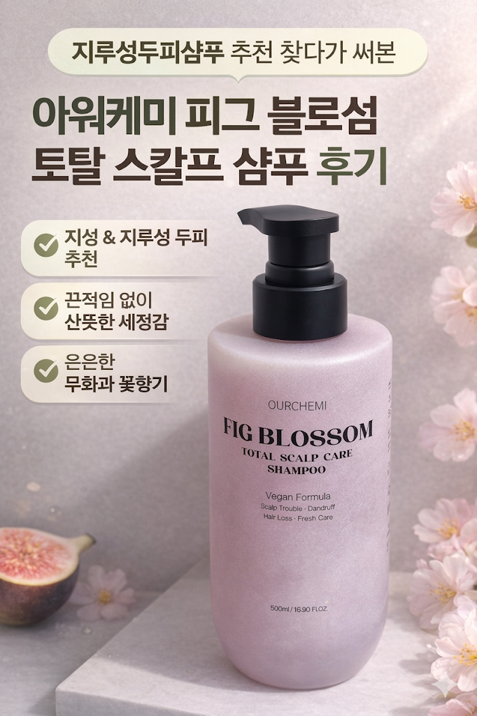 지루성두피샴푸 추천 찾다가 써본 아워케미 피그 블로섬 토탈 스칼프 샴푸 후기