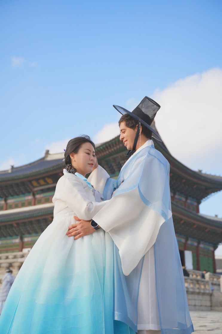 경복궁 한복대여 외국인 남자친구와 겨울 스냅 촬영 나예한복 프리미엄 퀄리티 솔직 후기