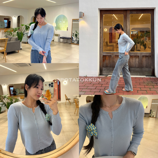 비바브라운 가을 여자가디건 간절기 여리여리 템