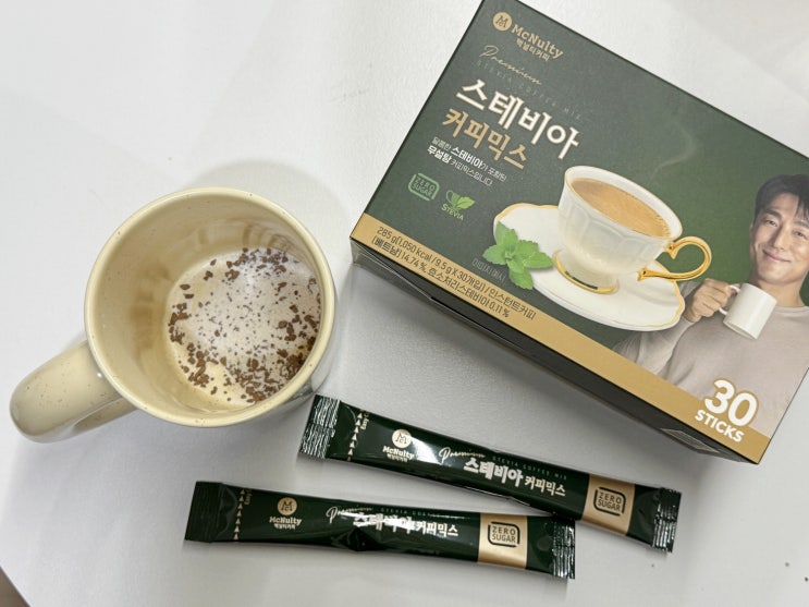 맥널티 스테비아 커피믹스, 건강하고 맛있는 지진희커피