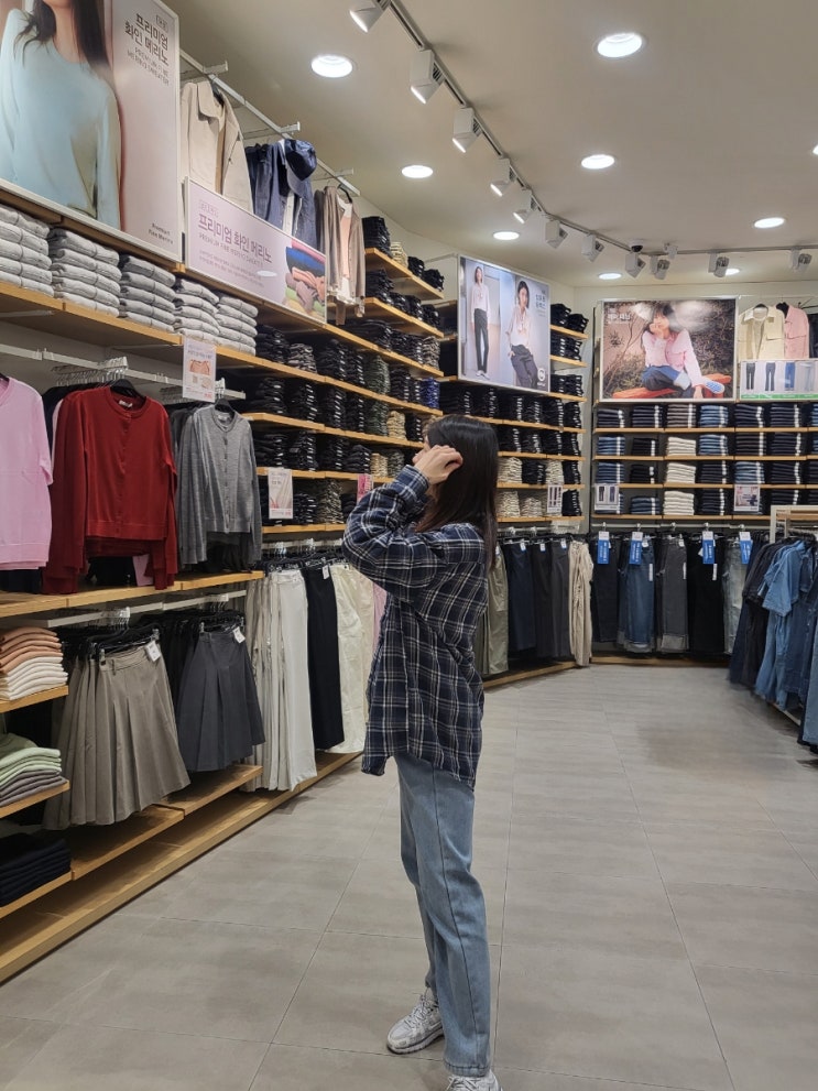 스탠다드에러 남여공용셔츠 간절기 데일리 코디 착장