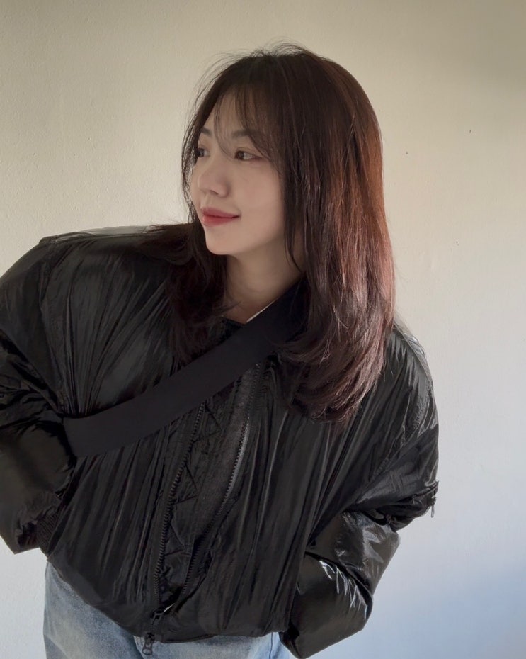 아이러니포르노 화이트라인 글로시 MA-1 숏패딩 블랙 M 착용 후기 | 글로시 패딩, 데일리 패딩