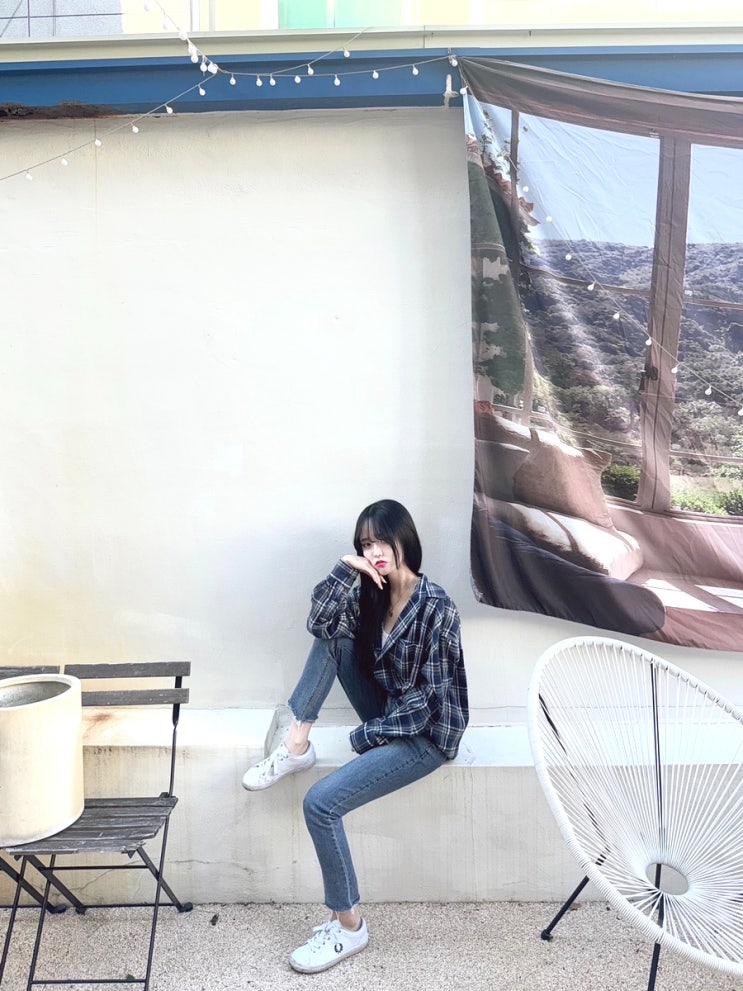 스탠다드에러 레거시 빈티지 오버핏 포켓 긴팔 체크 셔츠(네이비)