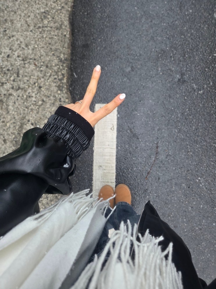 요즘 내 출근·데이트룩 = 나그랑 블루종 자켓🖤