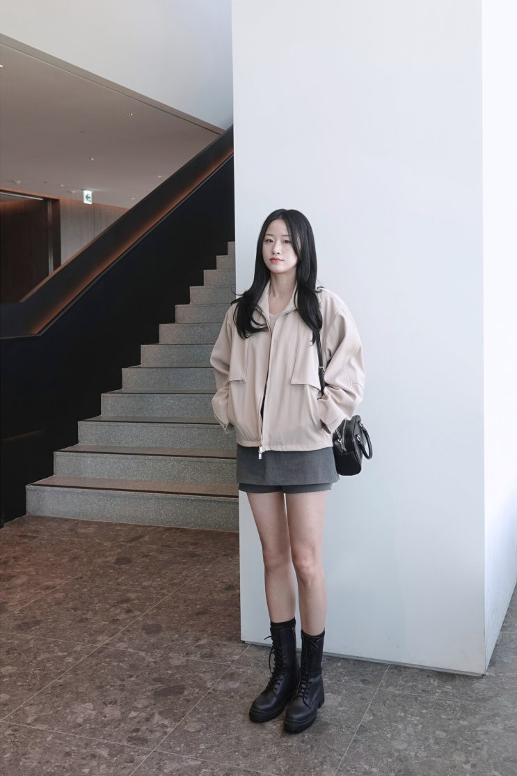 간절기 아우터 아이러니포르노화이트라인 오버핏 폴리자켓