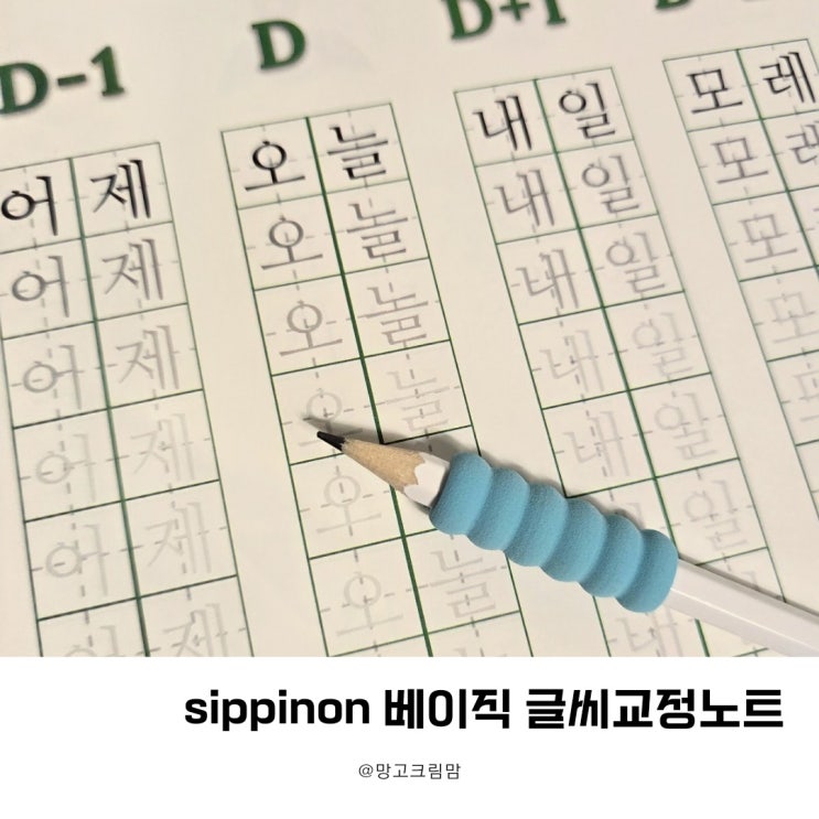 글쓰는 일이 없어진 요즘 글씨교정 도전! 기본에 충실한 베이직 글씨교정노트 초등학생글씨교정노트