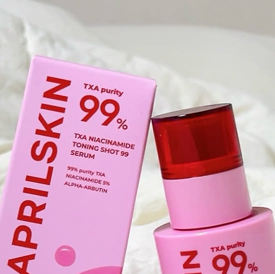 @cjyh_1204 on Instagram: "#광고 🏷️ 에이프릴스킨 TXA 나이아신아마이드 토닝 샷 99 앰플 @aprilskin_korea . 에이프릴스킨에서 잡티 흔적을 녹여 피부가 하얘지는 앰플이 출시되었어요🤍 글로벌에서