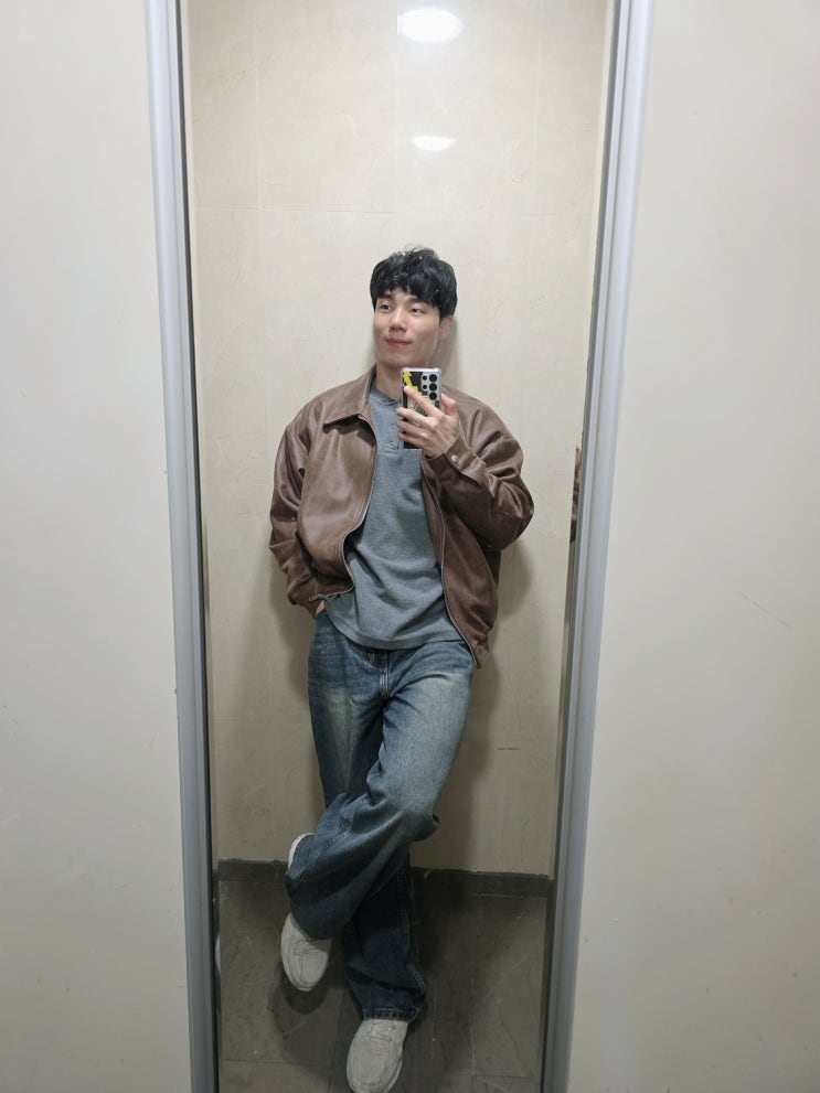 스탠다드에러 87-STAN164 빈티지 프론트 캣샌드 워싱 와이드 데님팬츠 빈티지블루 착용후기