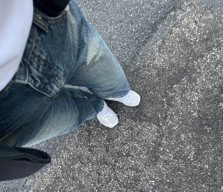 스탠다드에러 데님 와이드핏 샌드블루 🦋💙 데님맛집 빈티지데님 VINTAGE DEEP CAT WASHING WIDE DENIM