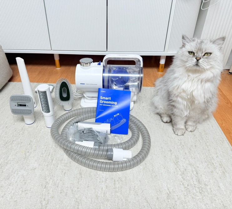 강아지 고양이 털청소기 바리깡 셀프미용 추천 닉센 진공 저소음 이발기 스마트그루밍 후기