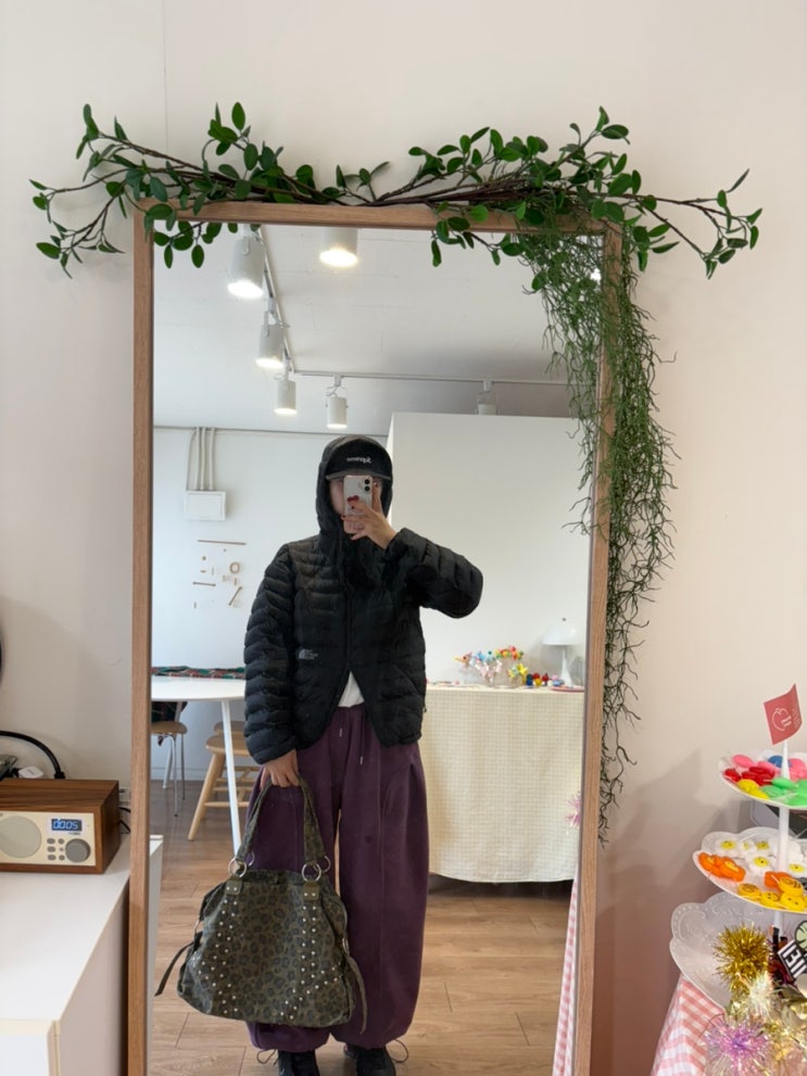 여성스트릿패션 오사와 레오파드백 착용 후기