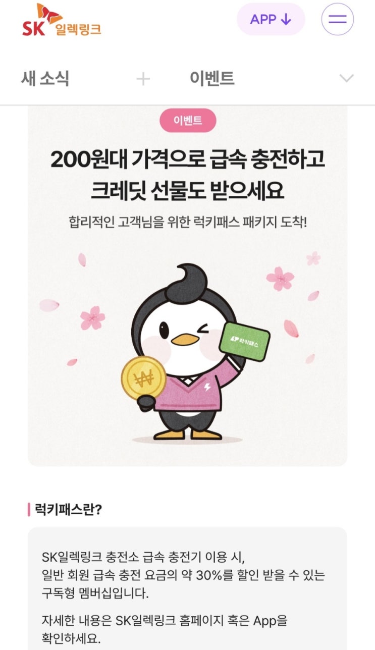 SK일렉링크 럭키패스 패키지 이벤트 알려드려요
