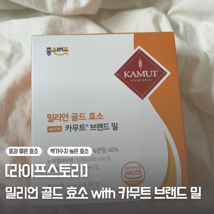 효과좋은 효소 추천 ‘100만 역가 수치 좋은버릇 카무트 효소’ 솔직후기