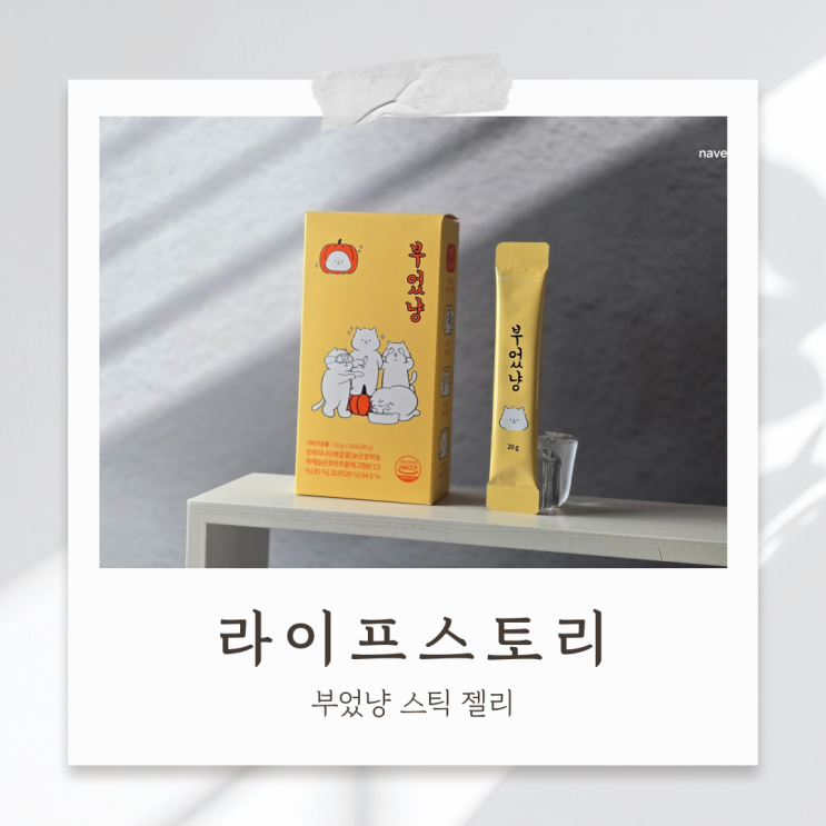 호박티니아 함유된 부었냥 스틱 젤리