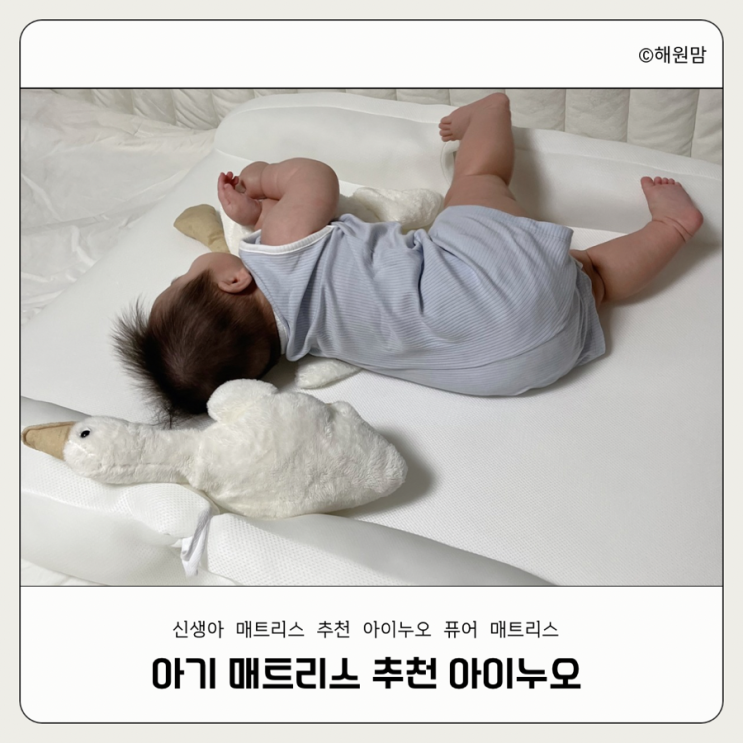 아이누오 퓨어 매트리스 신생아 아기 매트리스 추천