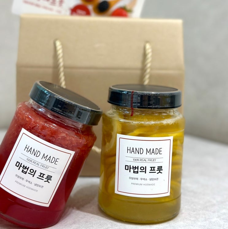 추석선물세트 / 부모님,지인 감사선물 과일 수제청 / 마법의 프룻 레몬청+자몽청