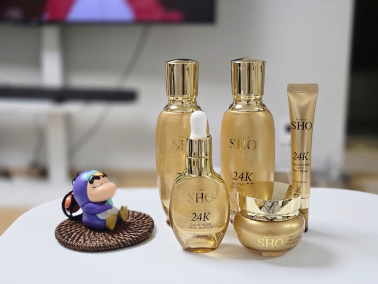 코리아나 로댕 쇼 24K 글루타치온 골드 5종 세트 노니화장품 기초세트