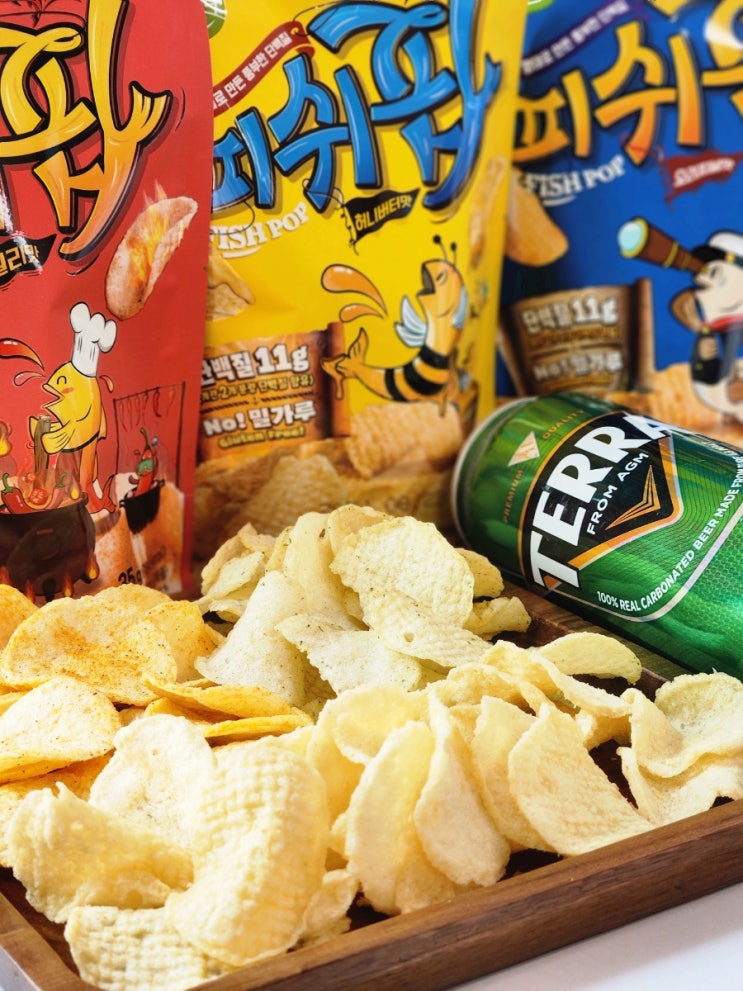 맥주안주로 먹어본 글루텐프리 단백질스낵 피쉬팝 3종 후기