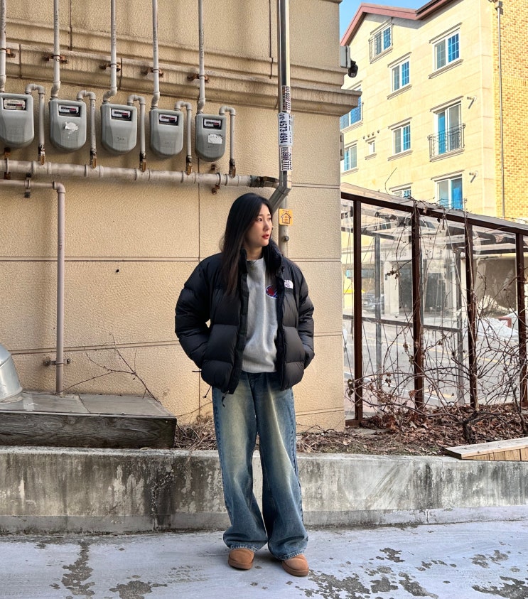 스탠다드에러 워시드 빈티지 캣워싱 와이드 데님팬츠 빈티지옐로우 후기