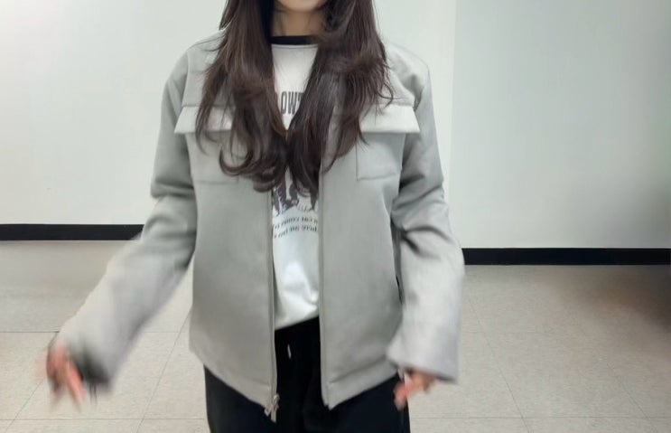 남녀공용 스트릿 자켓 추천｜아이러니포르노 화이트라인 스웨이드 자켓 리뷰