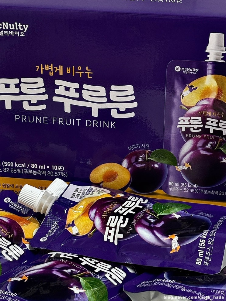 맥널티 바이오 가볍게 먹는 푸룬 주스 푸룬 푸루룬 (80mlX10포)