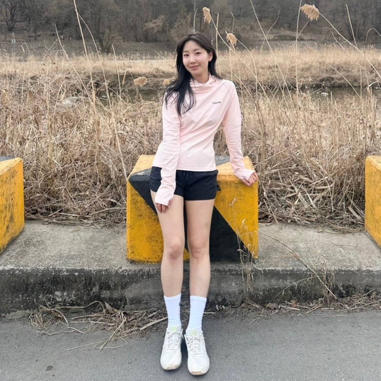 여자 러닝복 스틸리즘 에어워밍 러닝 후드 착용 후기