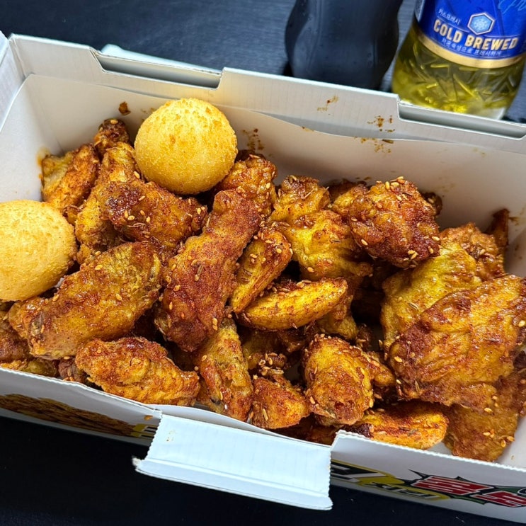 60계치킨 신메뉴 쯔란윙봉 치킨 세트 솔직후기 +가격, 치즈볼
