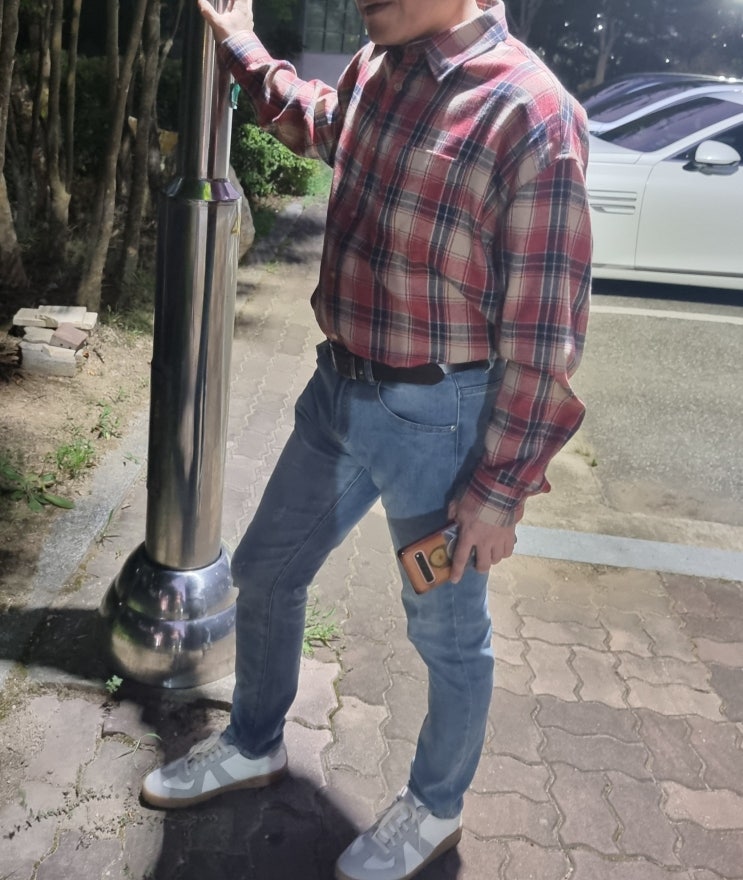 남녀공용셔츠 스탠다드에러 오버핏 간절기 체크셔츠 코디