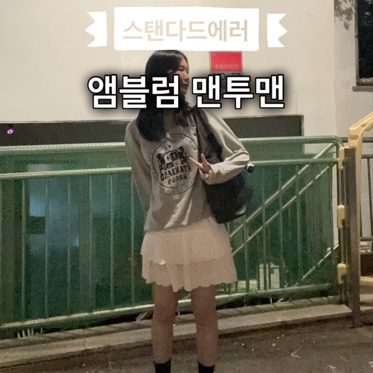 스탠다드에러 IRT170 유니섹스 크랙 앰블럼 맨투맨 후기